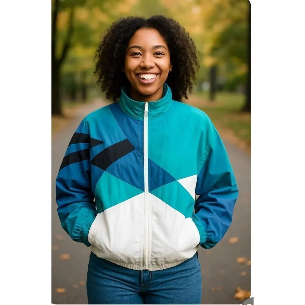 Aviat Sportif Vintage 80’s/90’s Color Block Oversized Windbreaker Size Large (Un